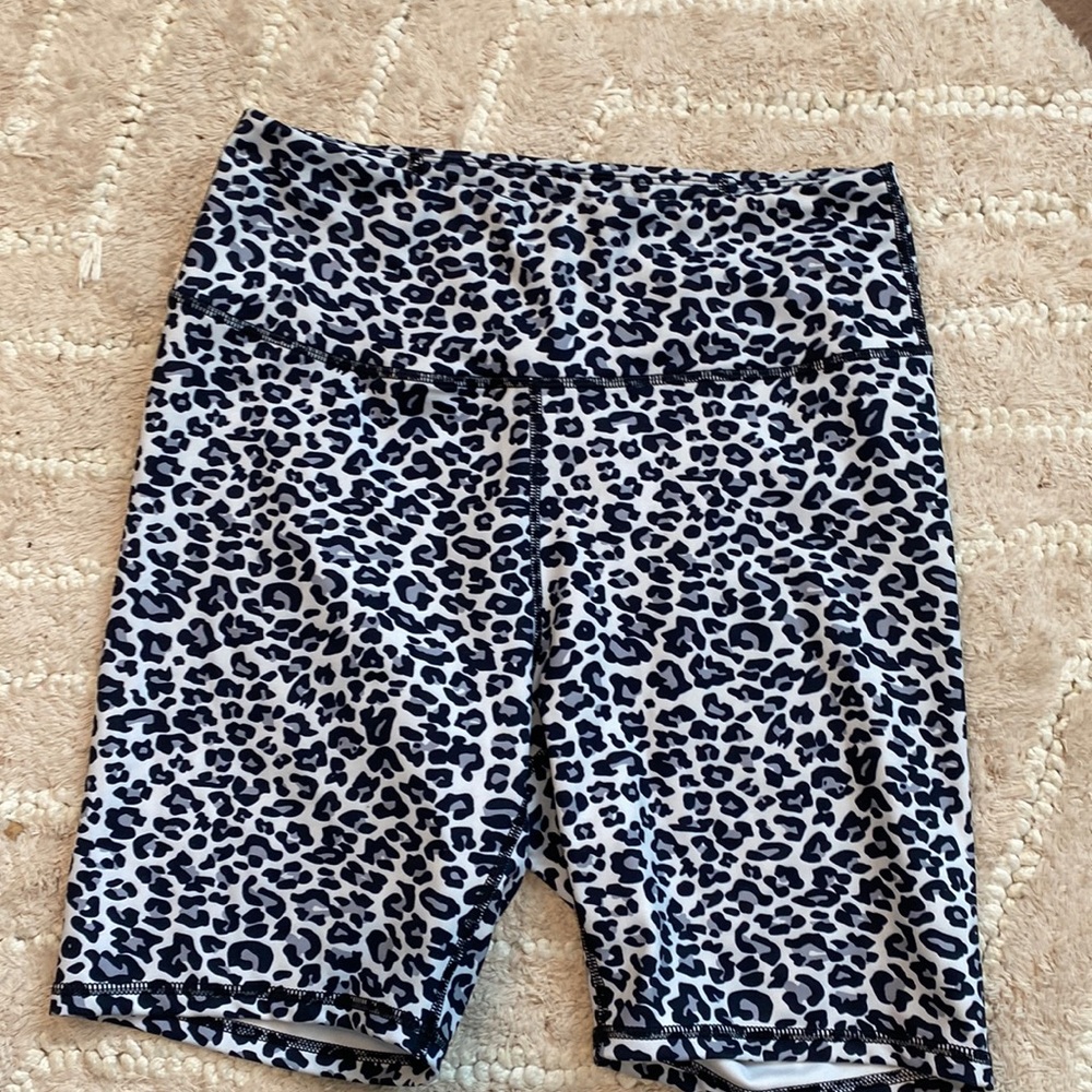 Leopard print bike shorts